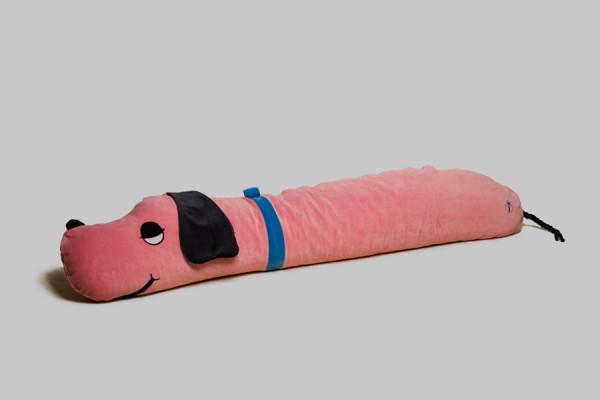Ersatzbezug Kinderseitenschläferkissen Hanna Hund, rosa, 140 x 35 cm