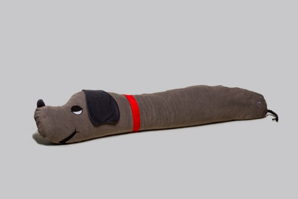 Ersatzbezug Kinderseitenschläferkissen Henry Hund, platingrau, 140 x 35 cm